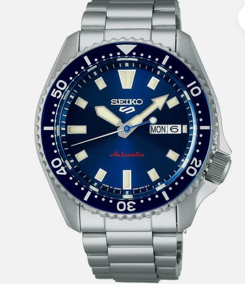 Seiko Men’s 5 Sports SKX Series 42.5mm Blue Dial Stainless Steel Watch SRPL83