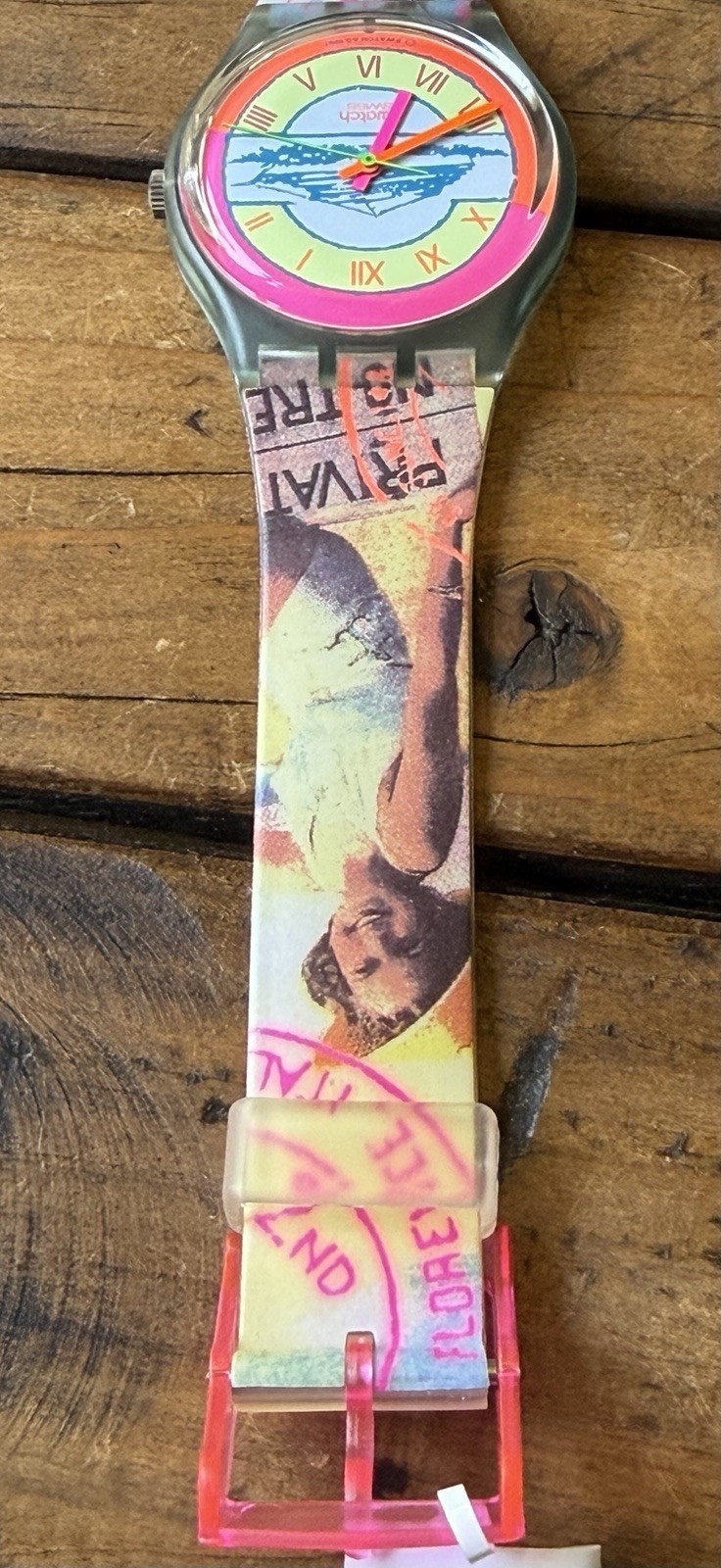 NWT NOS VTG 1993 Swatch “Postcards” GN127
