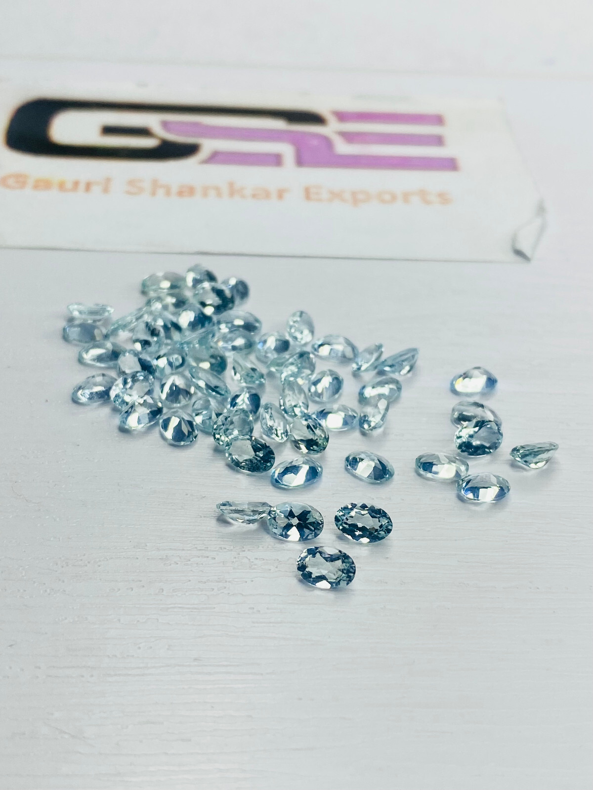 Aquamarine Faceted Oval Cut Loose Gemstone 4×3 mm To 8×6 mm Natural DG
