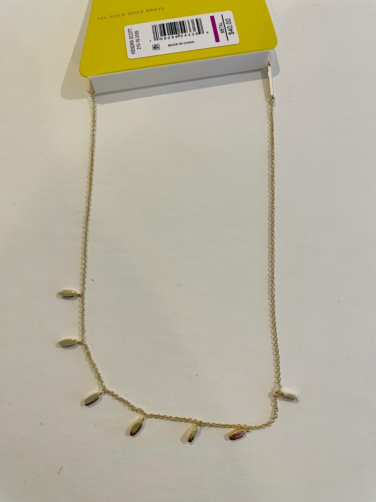 Kendra Scott Jaimee 14k Gold over Brass Delicate Dangle Charm Strand Necklace