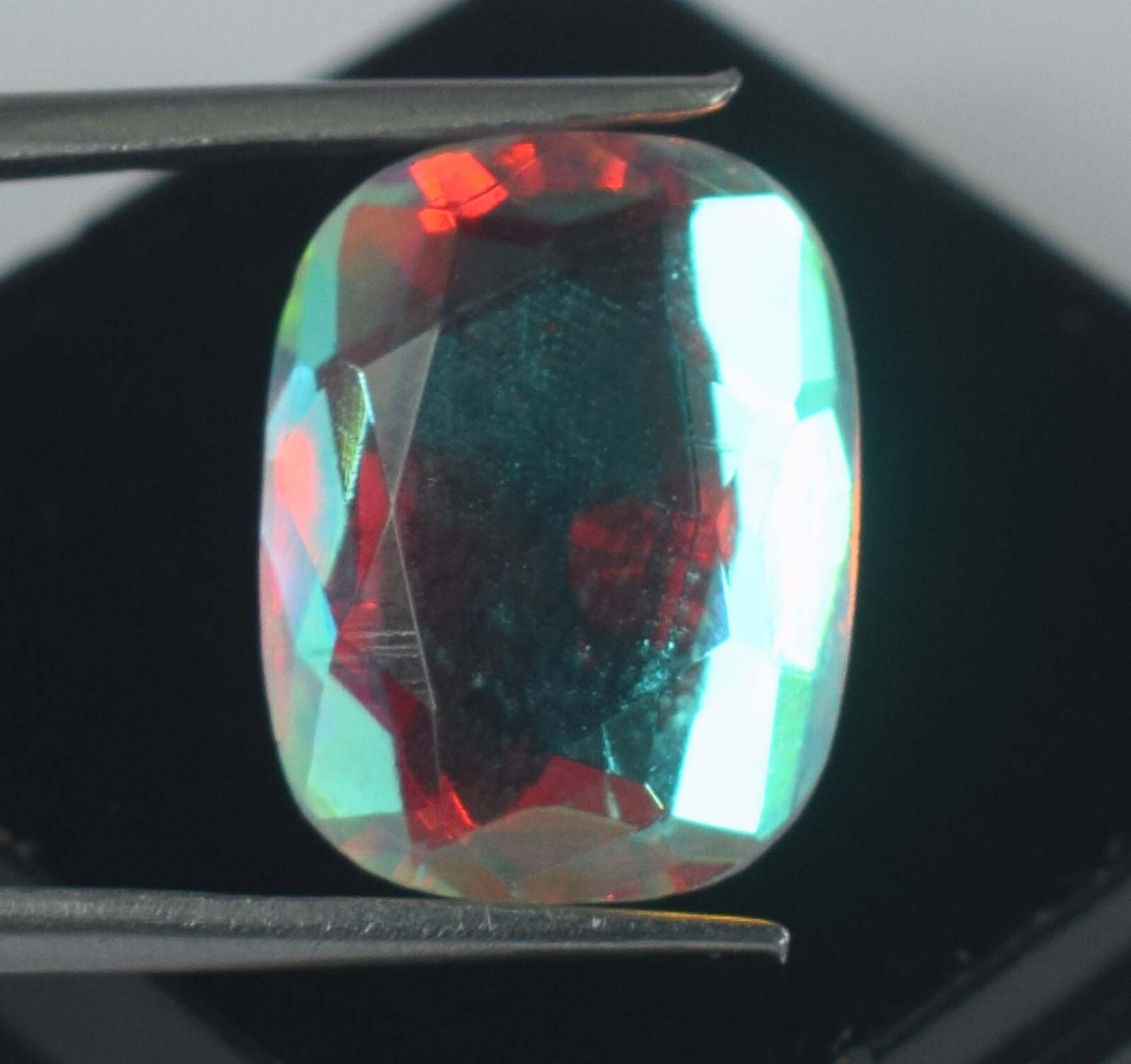 Natural 8.85 Ct Rainbow Mystic Topaz Cushion Loose Gemstone Certified B99022
