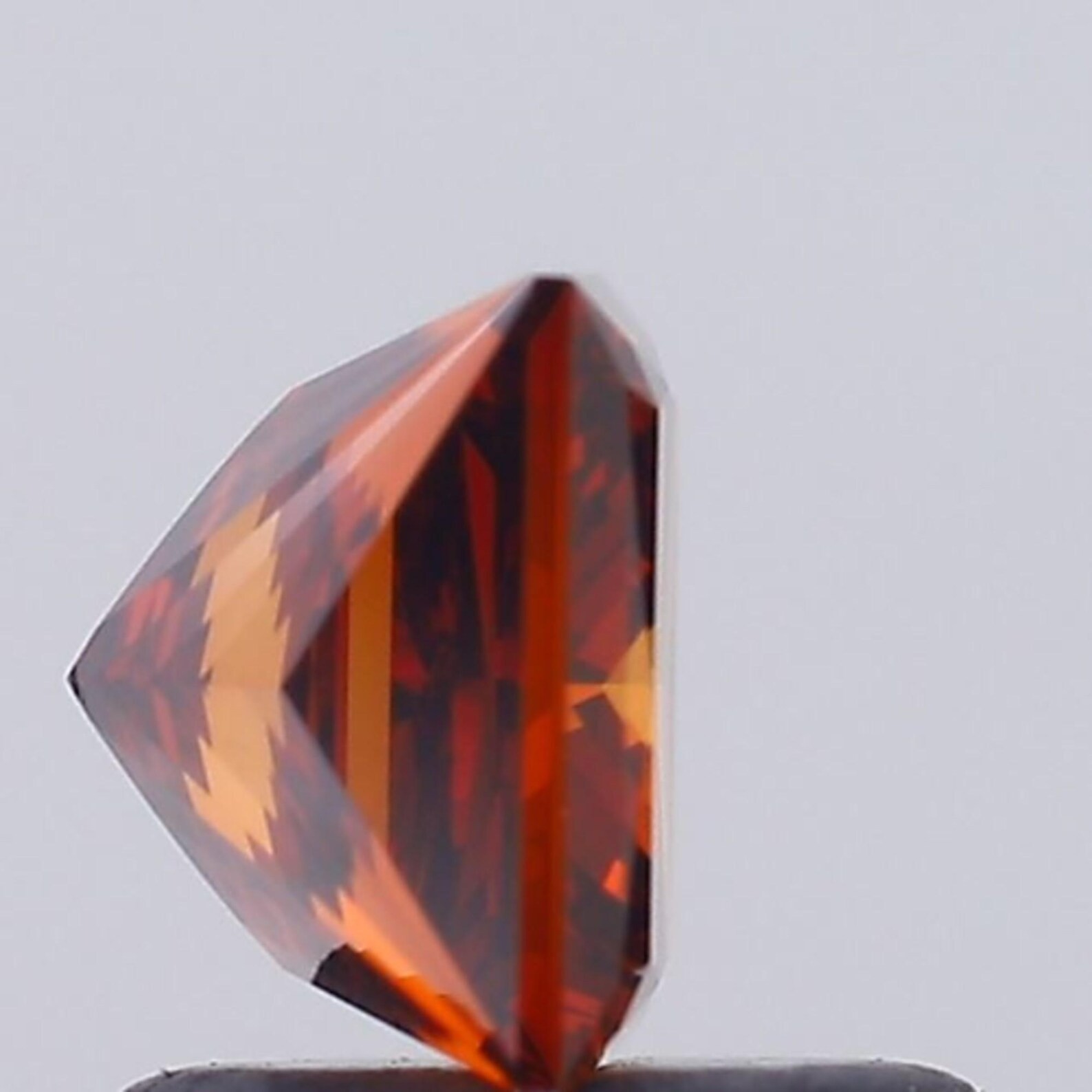 CERTIFIED Natural Orange Earth Mined Diamond 6.25 Ct Princess VVS1/ 10.2 mm