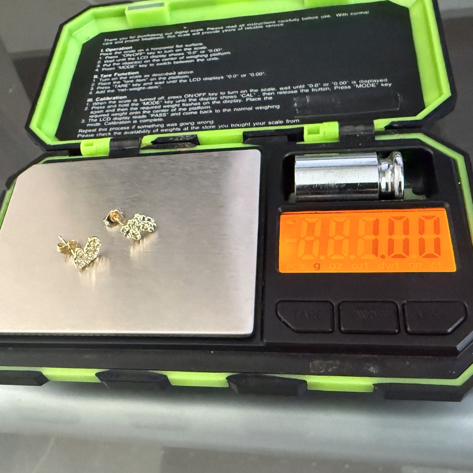 14k Gold Plated Nugget Earrings Butterfly Push Back Mens Womens Small 10MM
