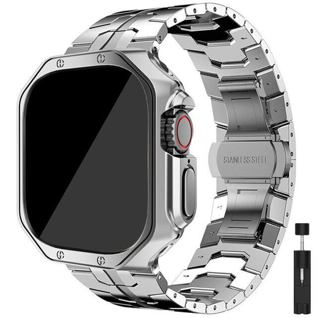 Titanium Metal Band Strap+TPU Case For Apple Watch Ultra 3 11 10 9 8 7 6 38-49mm