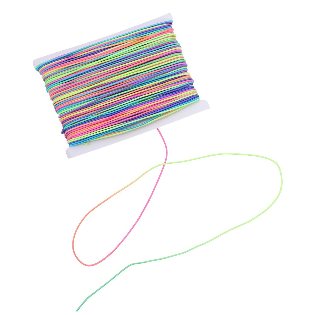Stretch Elastic Beading Cord: 55 Yard 1mm Colorful Beading Cord for Bracelet
