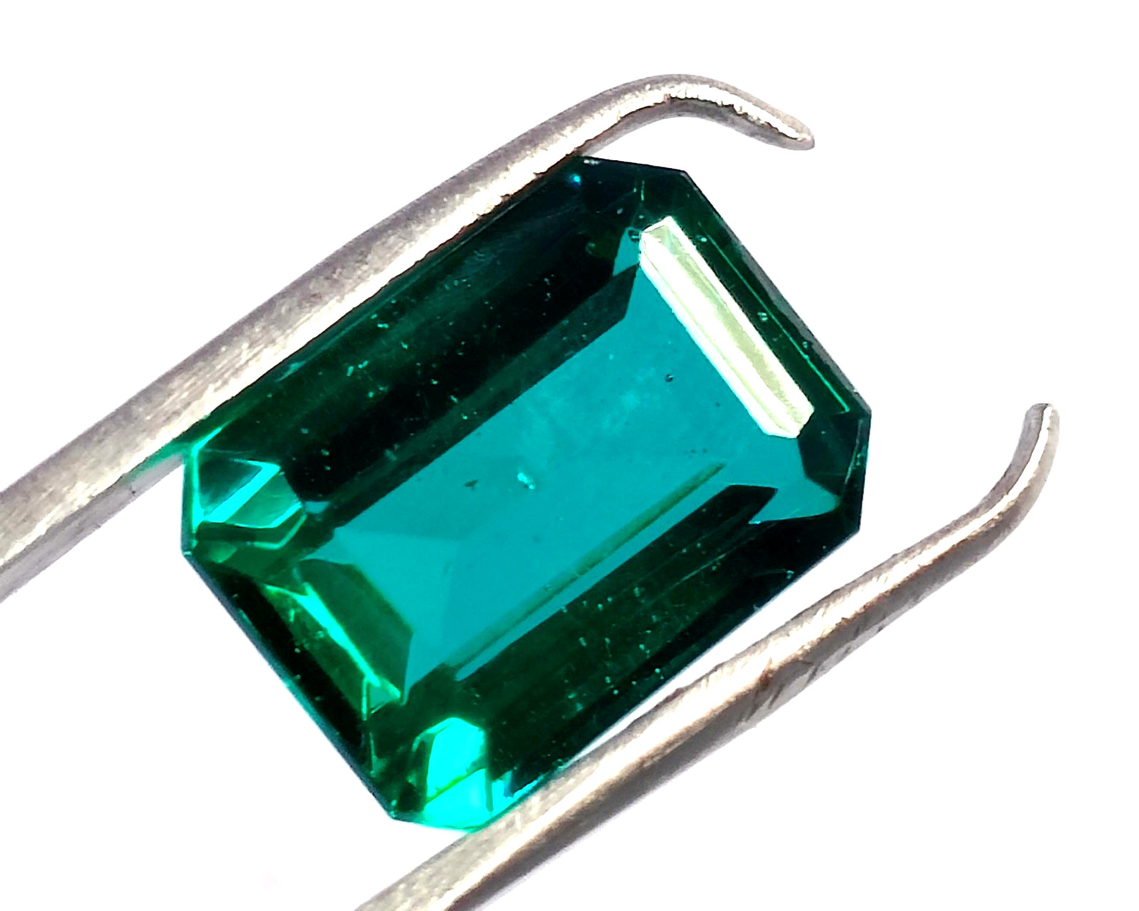 Natural Green Emerald 11.70 Ct EGL Emerald Shape Transparent Loose Gemstone 6AGV