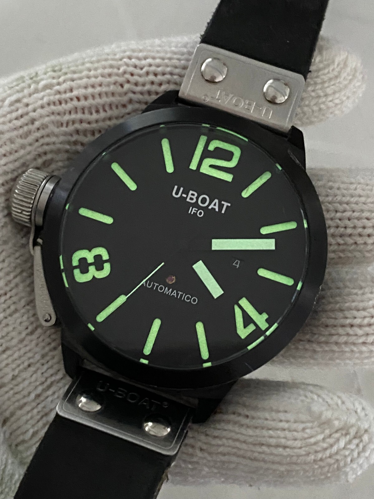 U Boat Automatic Watch Italo Fontana Mens 52mm Black No.5356