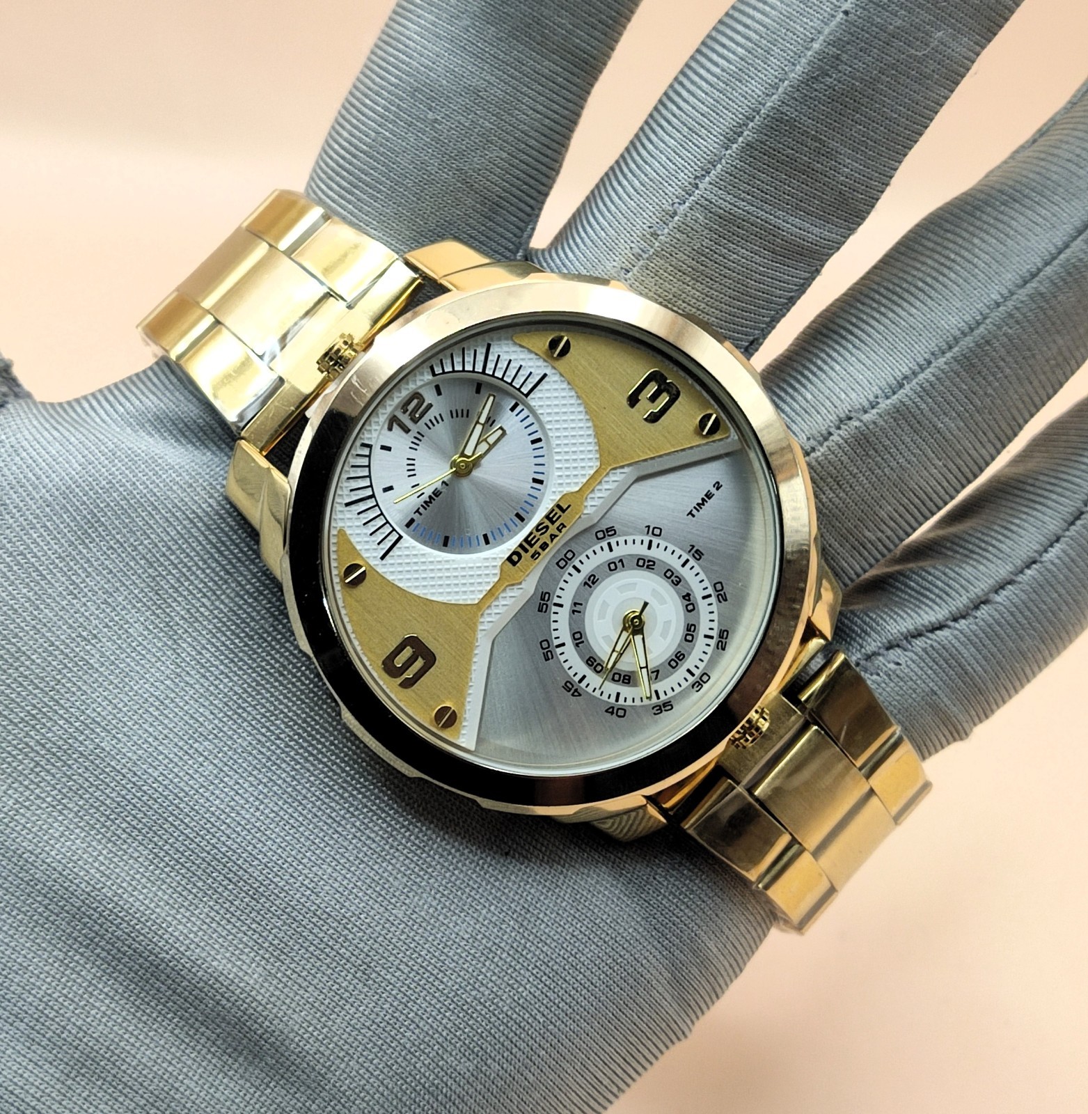 Luxury Diesel Only The Brave 5 Bar Dual Time Refurbished Men’s Wrist Watch