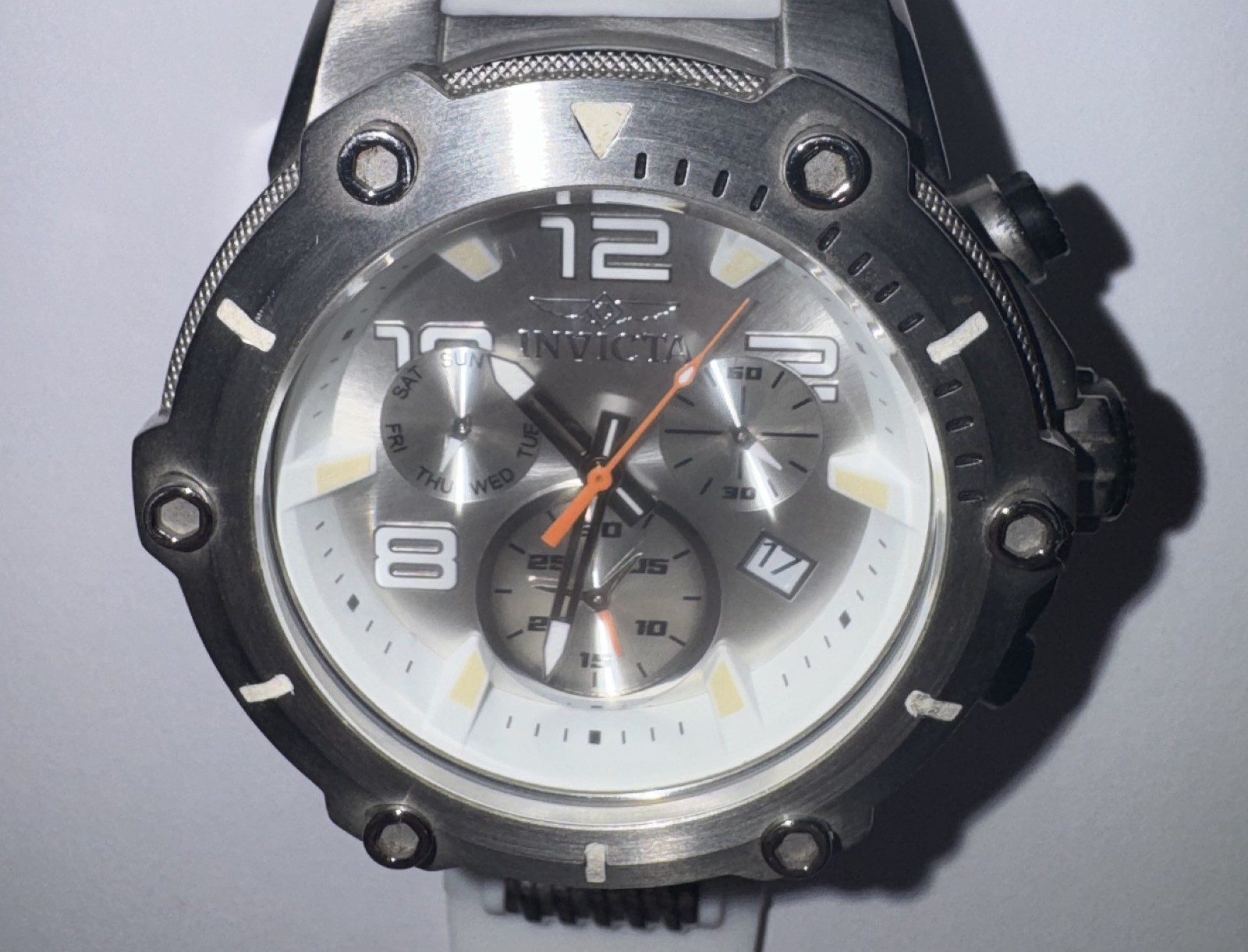 Invicta Men’s Speedway Quartz Stainless Steel and Silicone Casual Watch 51mm