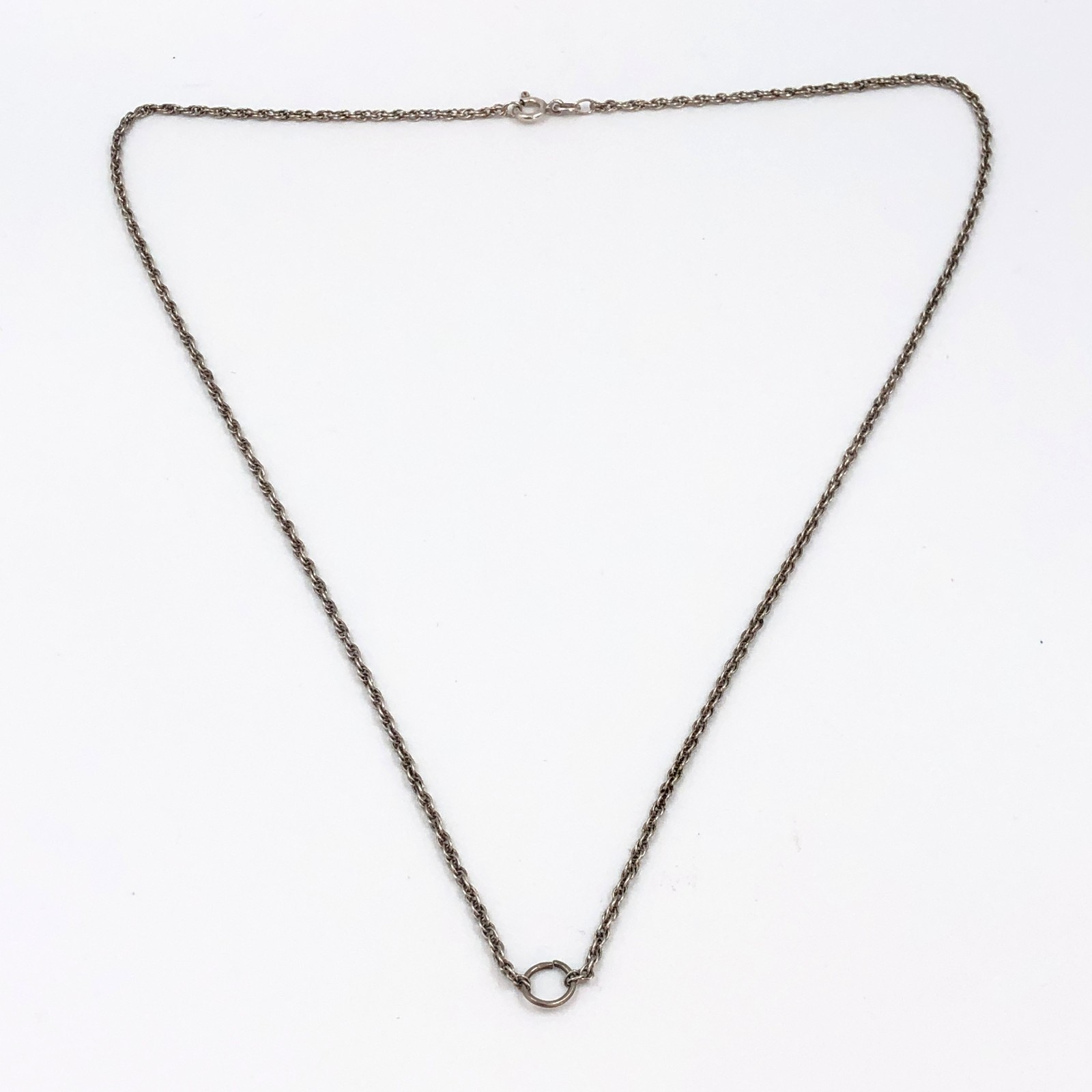 Silver UnoAErre Rope Chain Necklace – Italian Hallmarks – 51cm 20″ 4.3g