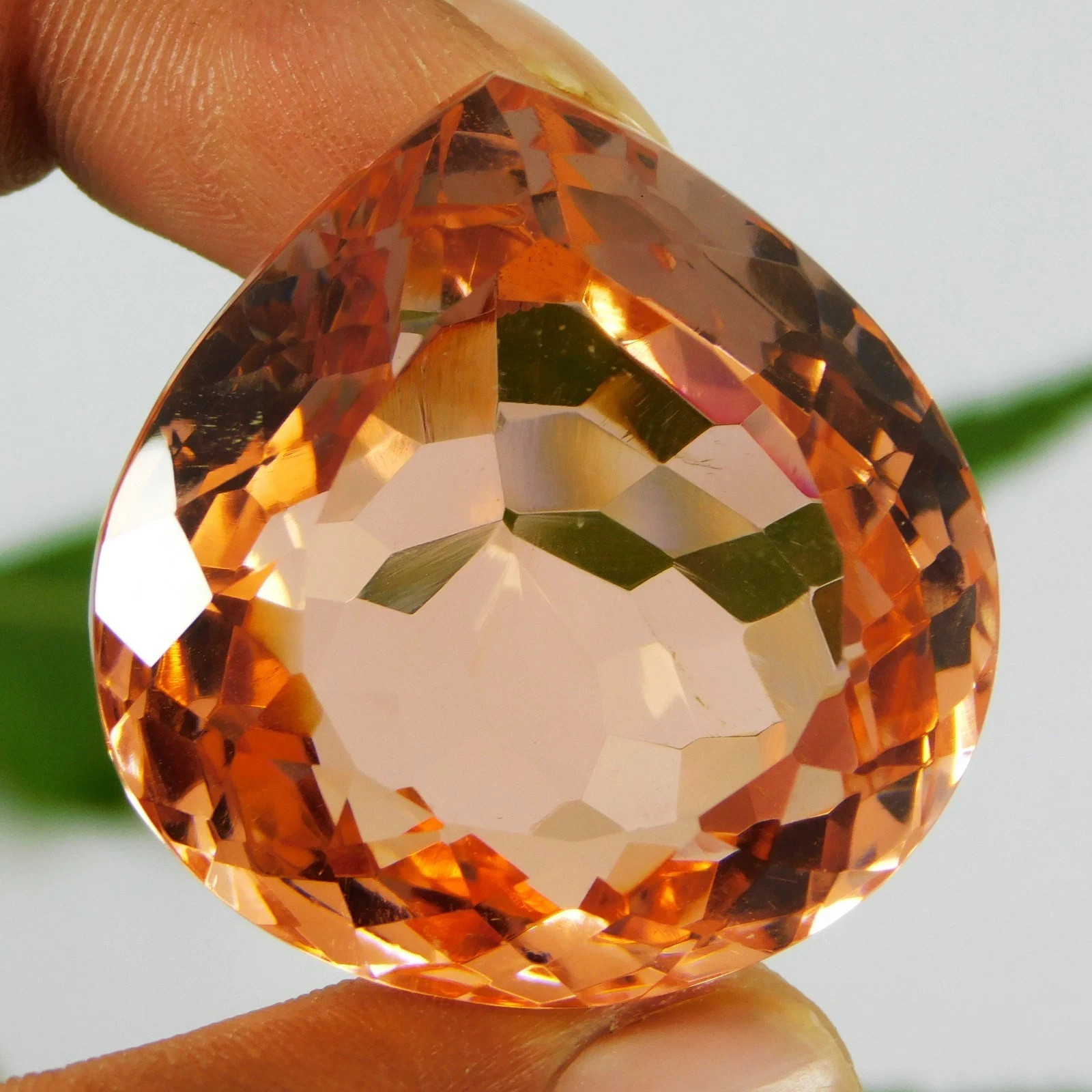Brazilian Natural Certified Champagne Topaz 59.15 Ct PEAR Cut Loose Gemstone