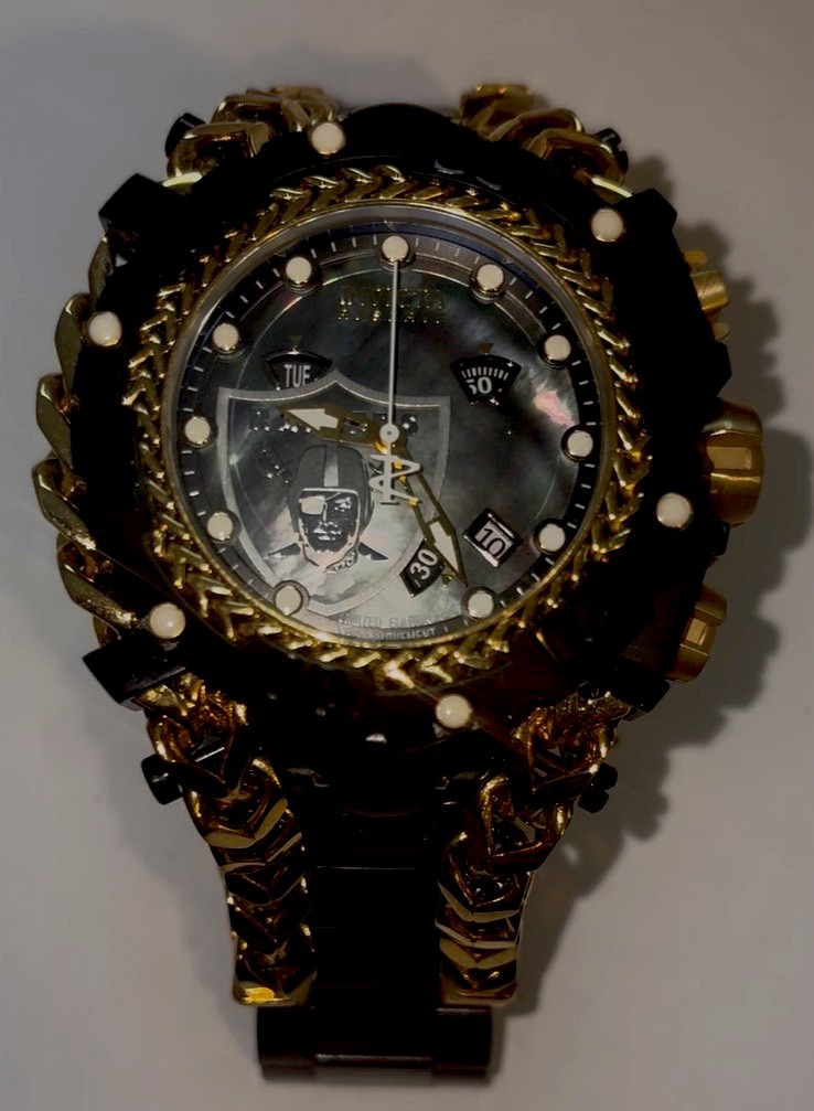 Invicta NFL Las Vegas Raiders Men Black Label 58mm Swiss Movement