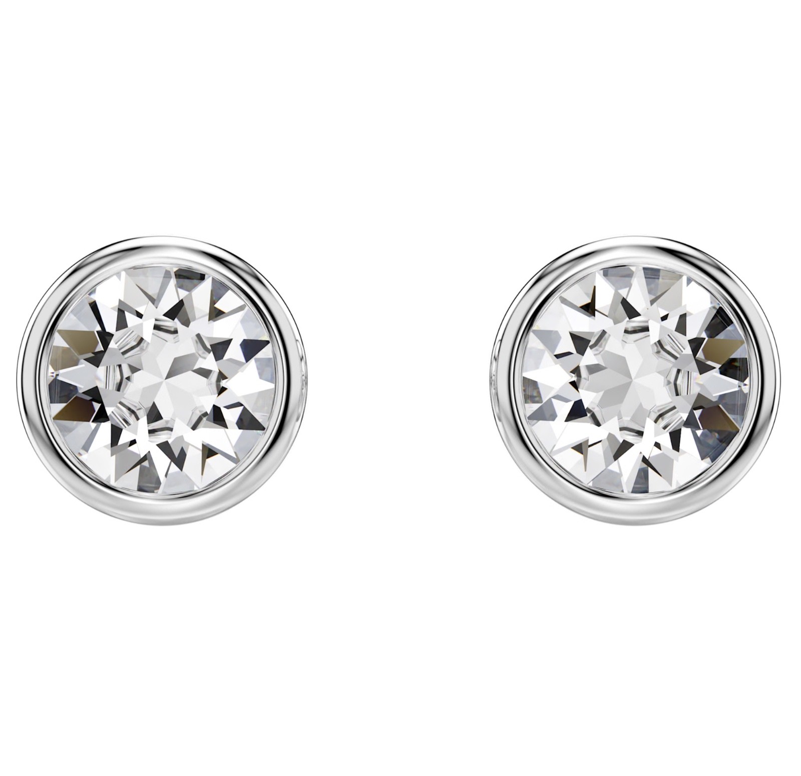 1 ct. Exquisite Bezel Set White Sapphire Stud Earrings in Solid Sterling Silver