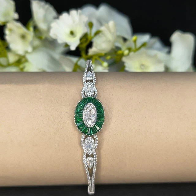 5Ct Round Cut Lab-Created Diamond Women’s Tennis Bracelet 14K White Gold Plated