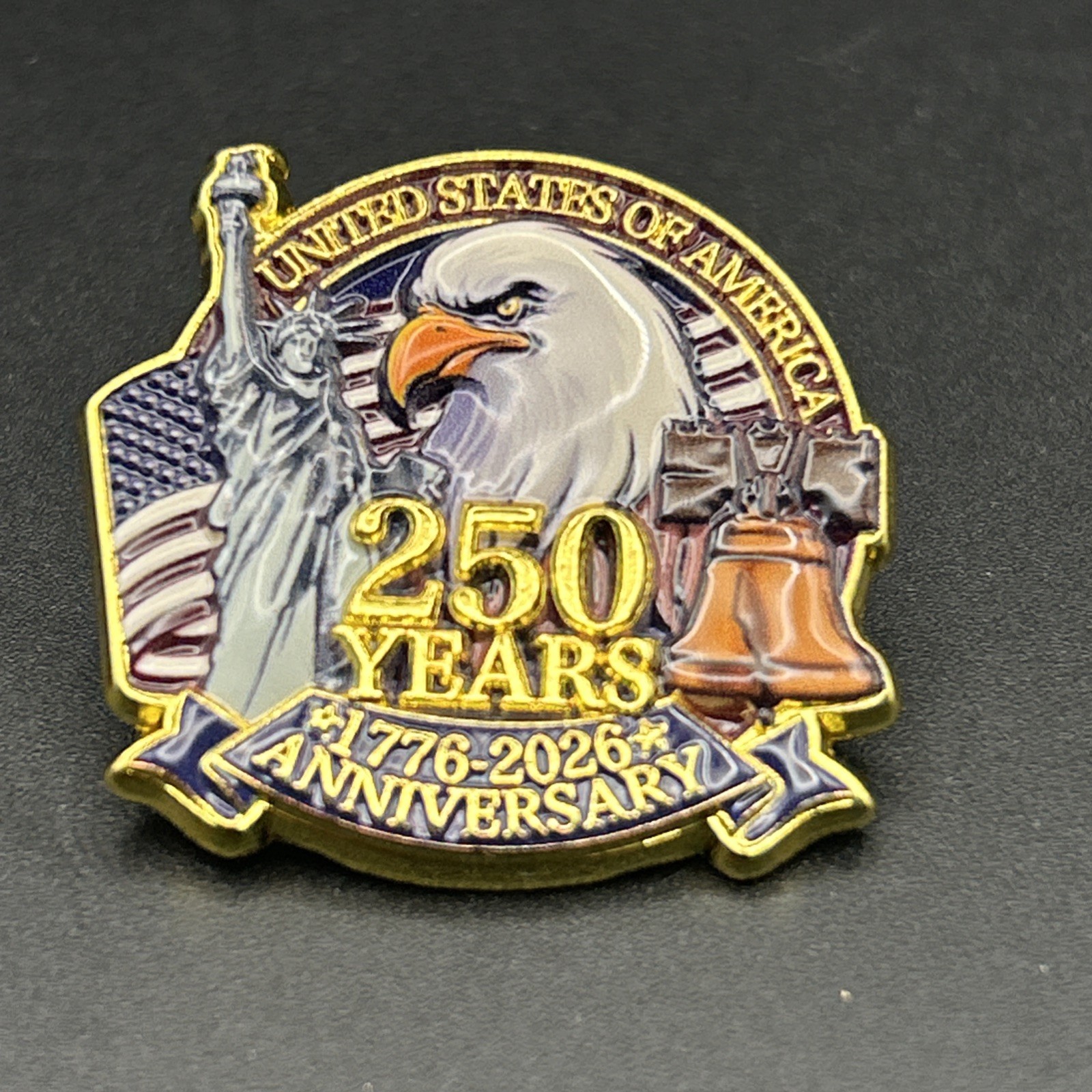 USA 250th Anniversary United States American Patriotic PREMIUM GRADE Lapel Pin