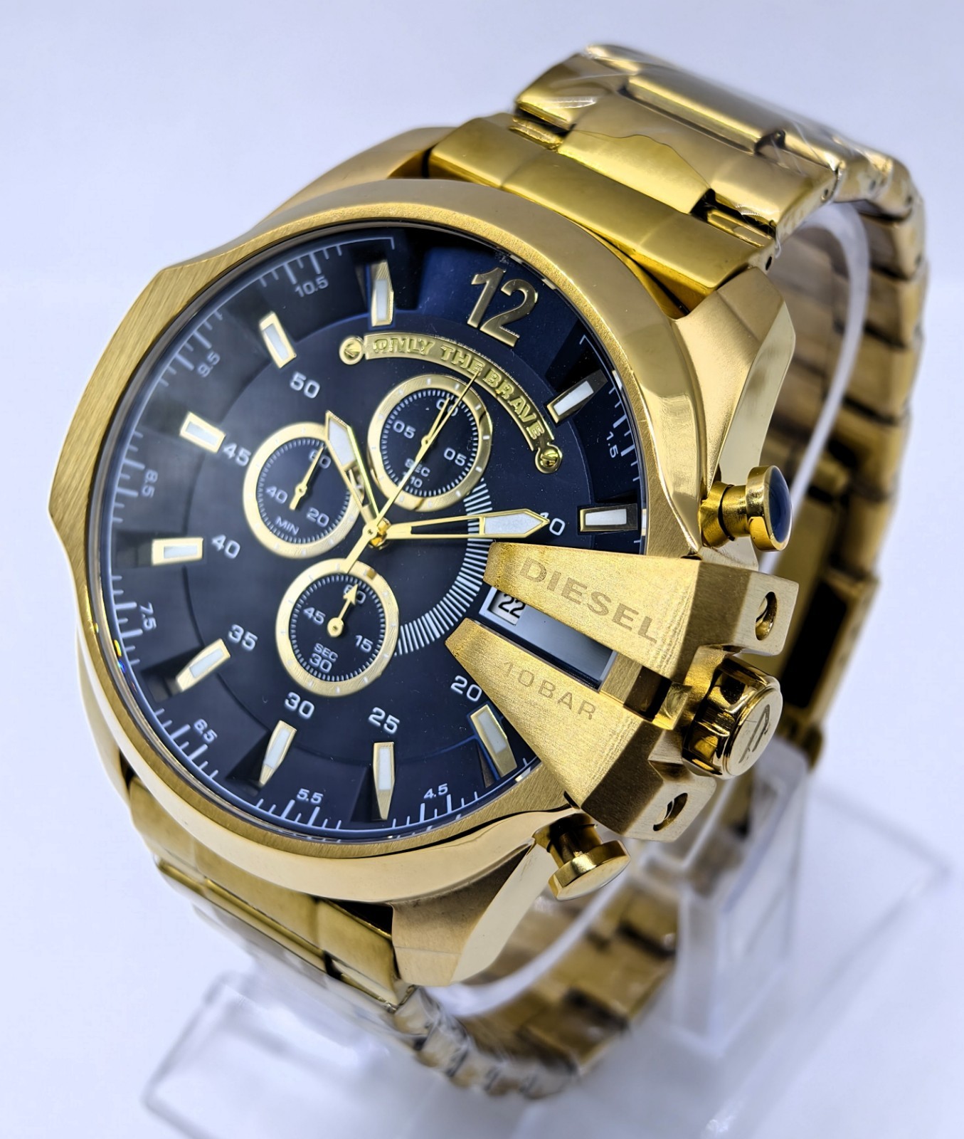 Awesome Diesel 10 Bar ”ONLY THE BRAVE” Chronograph Quartz Men’s Wrist Watch