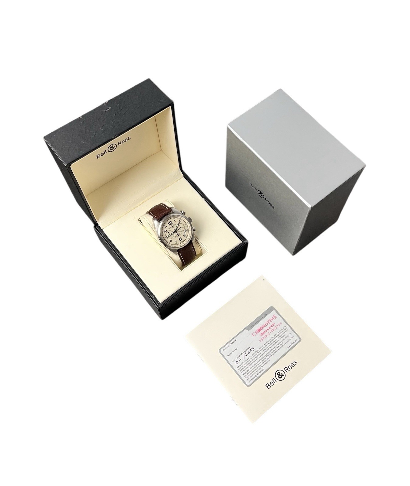 Bell & Ross Chrono Stainless Steel Beige Dial 42mm Automatic Men’s Watch 126XL