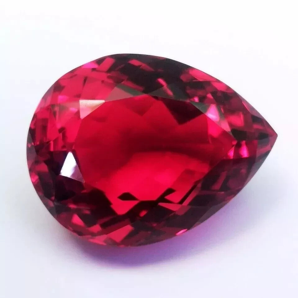 120 Ct Brazil Rare Pink-Red Topaz Natural Certified Pear Cut Loose Gemstone KKJ
