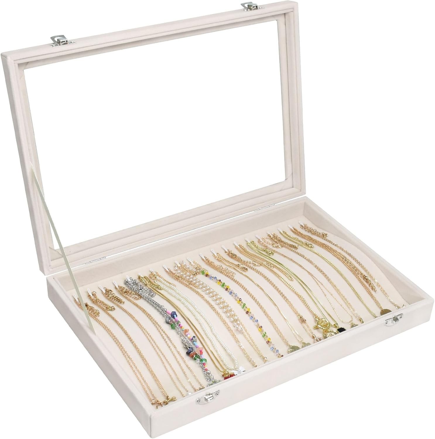 Velvet Necklace Display Jewelry Tray 20 Hook Necklace Tray Necklace Pendant