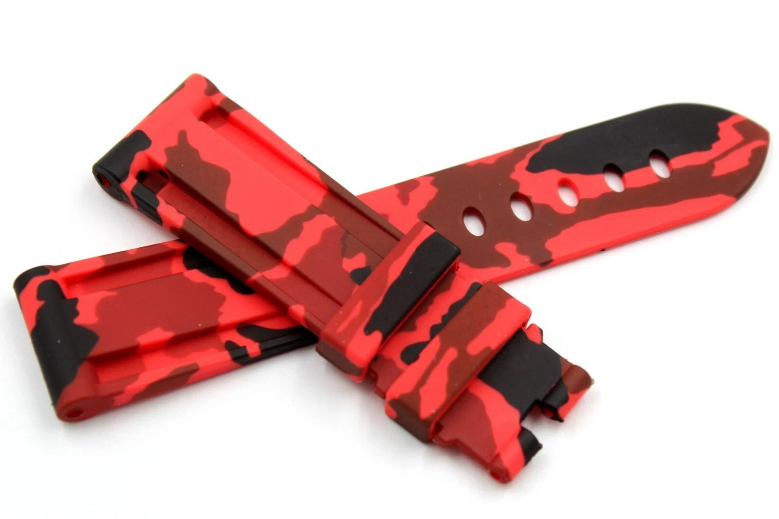 Silicone Strap Camouflage Red TPU Replacement Waterproof Watches Novelty New