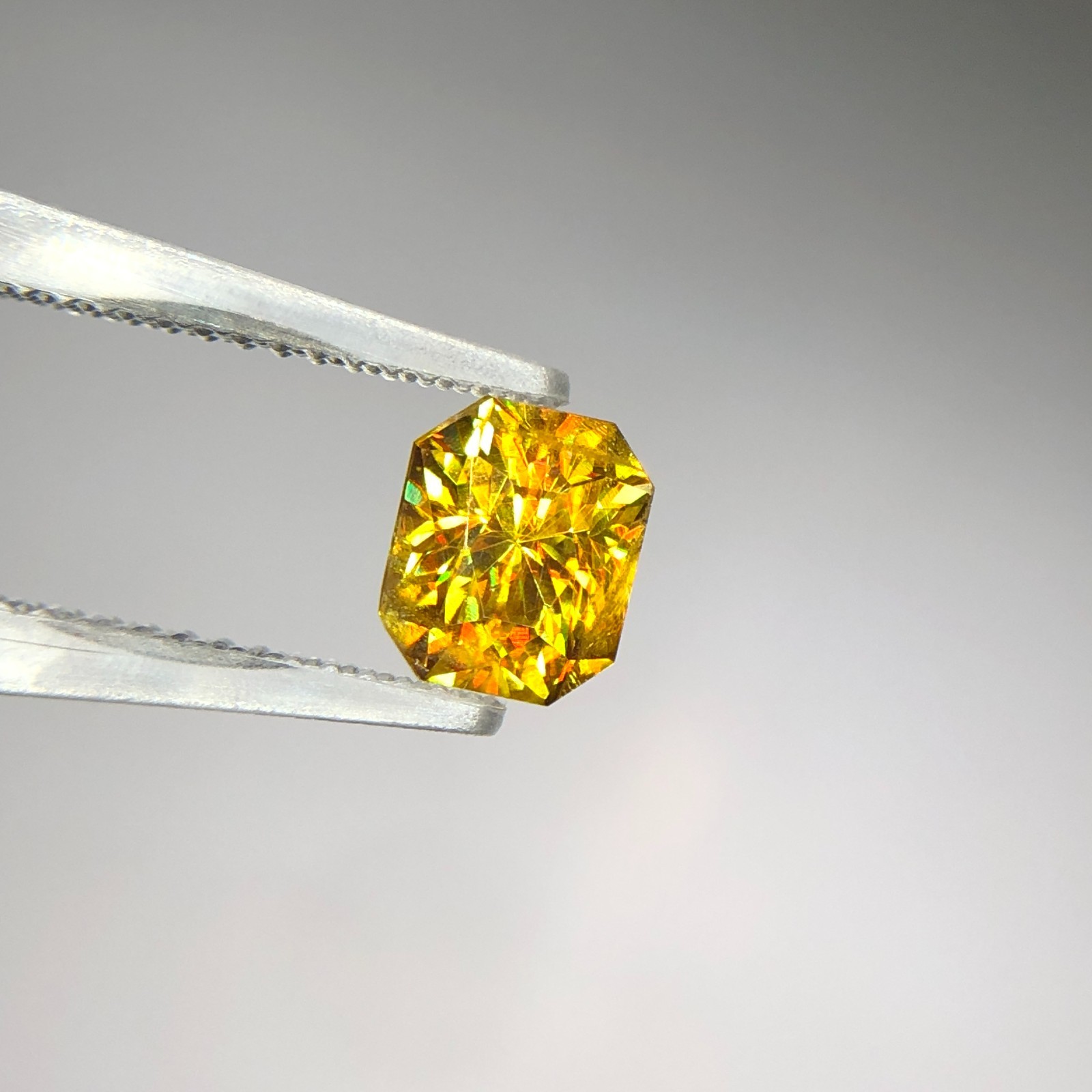 1.45 Carat | Natural Full Fire Sphene Titanite | Step Cut Gemstone Pakistan