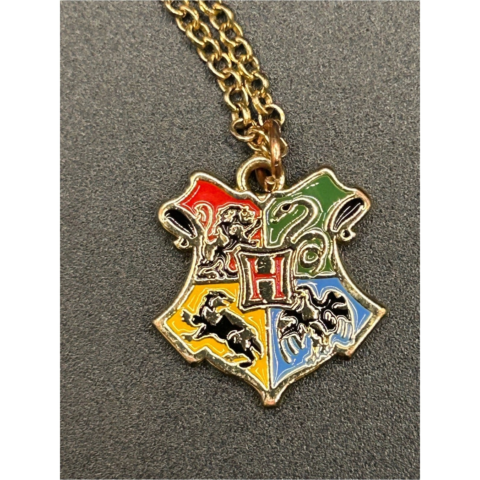 Hogwarts Crest Enamel Charm on Bracelet – Costume Jewelry