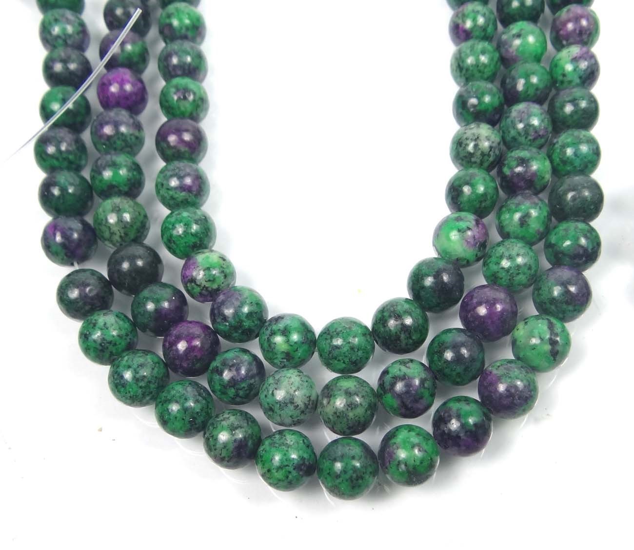10mm Ruby Zoisite Round Beads (19)