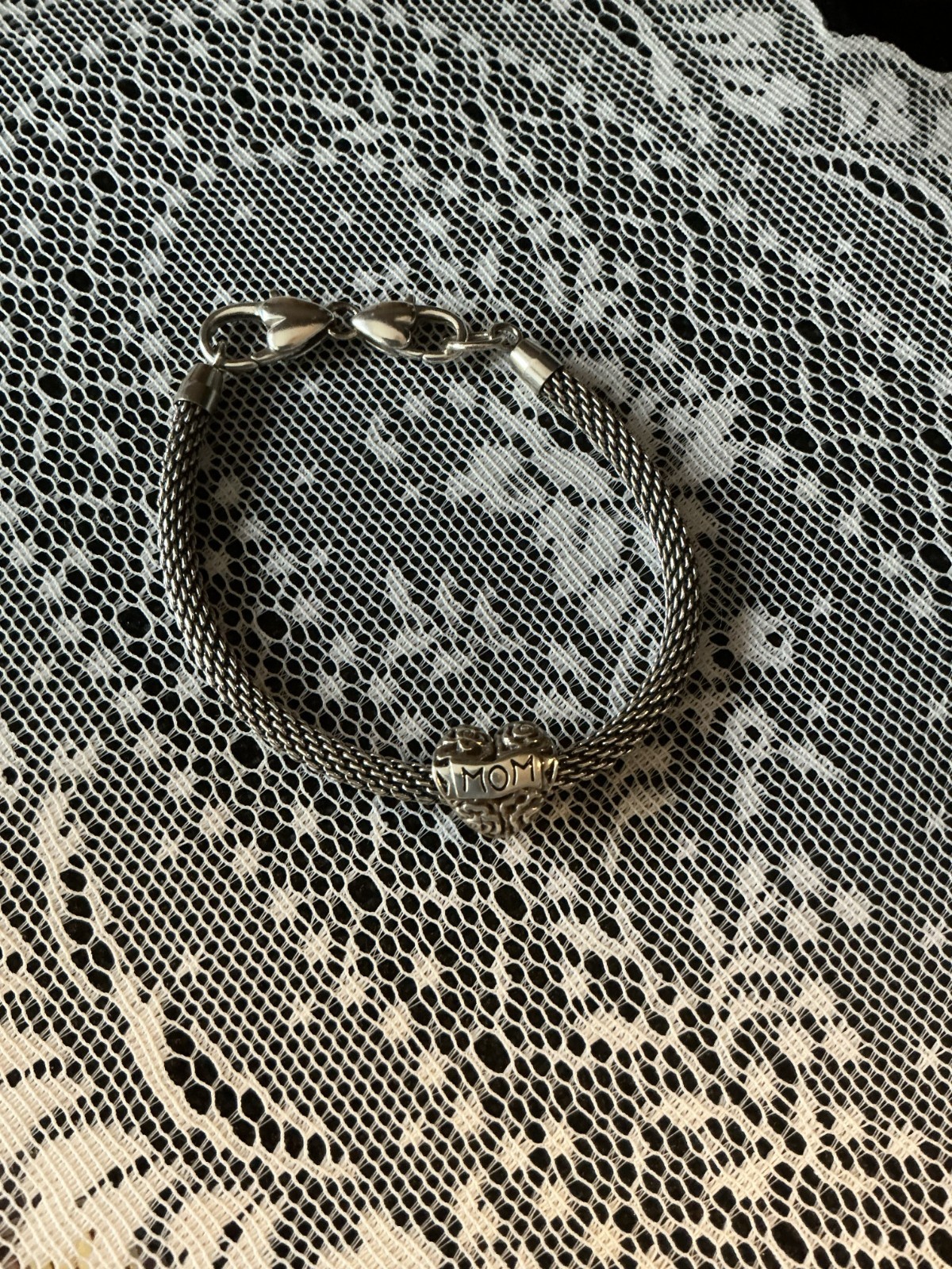 NEW Brighton Add Charm Mesh Bracelet includes MOM heart bead