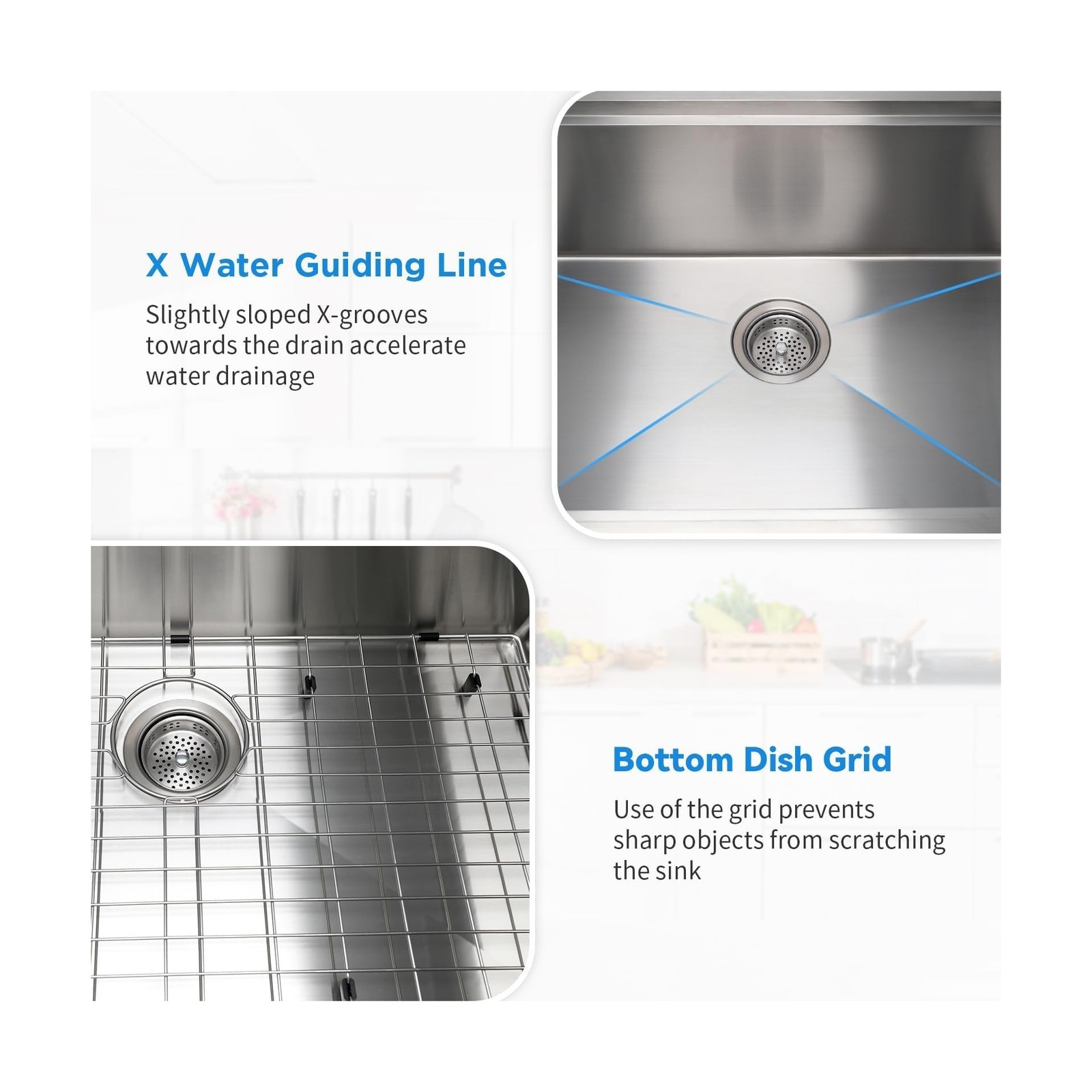 30 Inch Undermount Kitchen Sink Superior Drain Kitchen Sinks 11 Gauge (3mm) S…