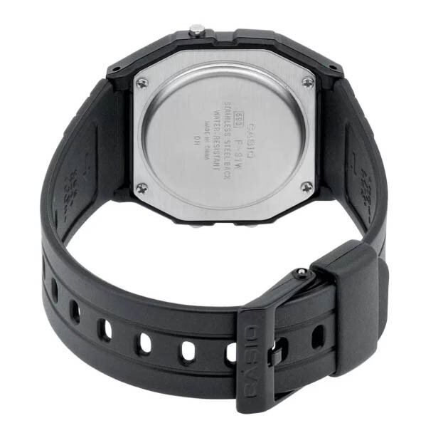 Casio F91WG-9 Men’s Classic Black Resin Band Alarm Chronograph LCD Digital Watch