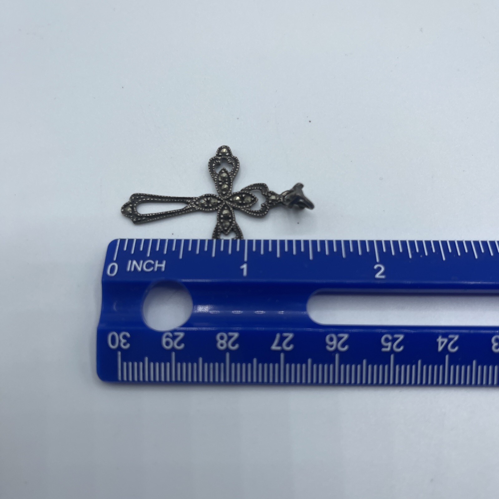 Beautiful 925 Sterling Silver Cross Design Pendant/ Charm # P112