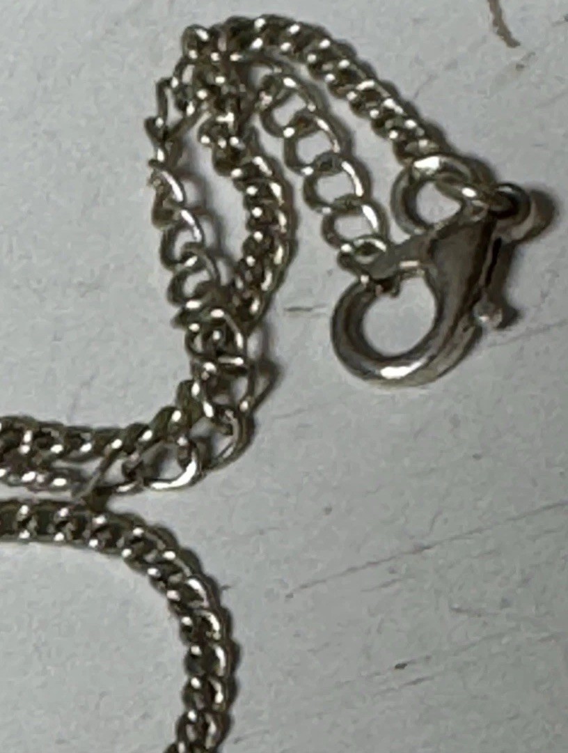 VTG Sterling Silver Turquoise Pendant Elka Sterling 16″ Necklace Lobster Claw