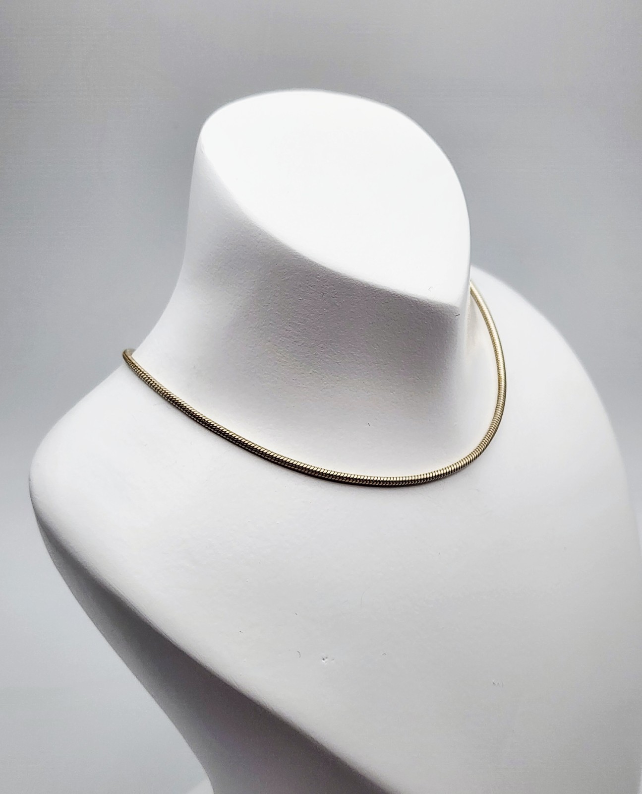 Fuzion Creations Int’l Sterling Silver Vermeil Snake Chain Necklace 22.5″