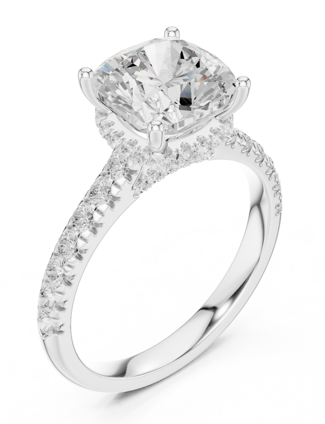 Certified 3.6 Ct Lab Grown Diamond Anniversary Cosmos Women Ring 14K Gold Over
