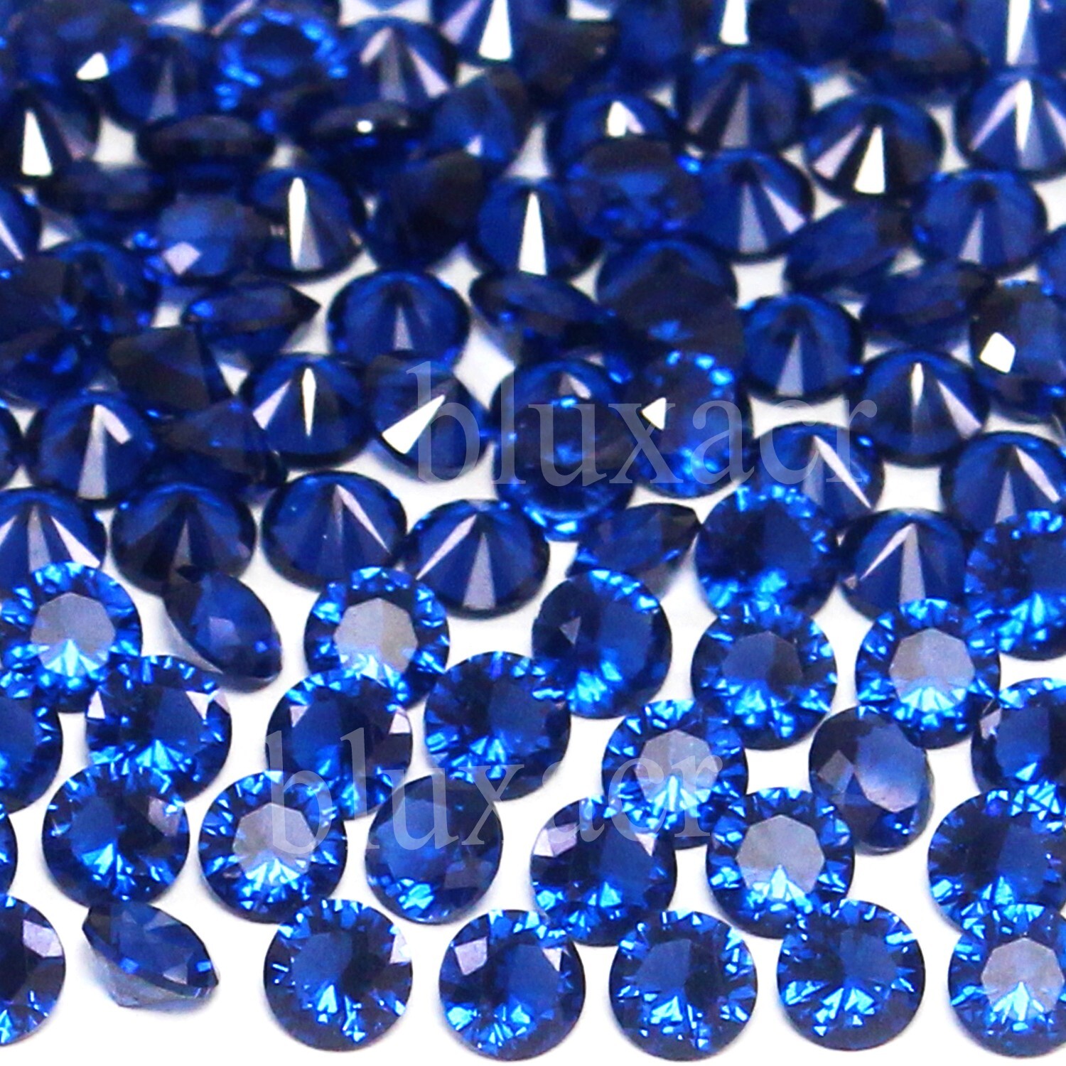 Certified Natural Ceylon Blue Sapphire 2.50 MM Round Stunning Gemstone 100 Pcs