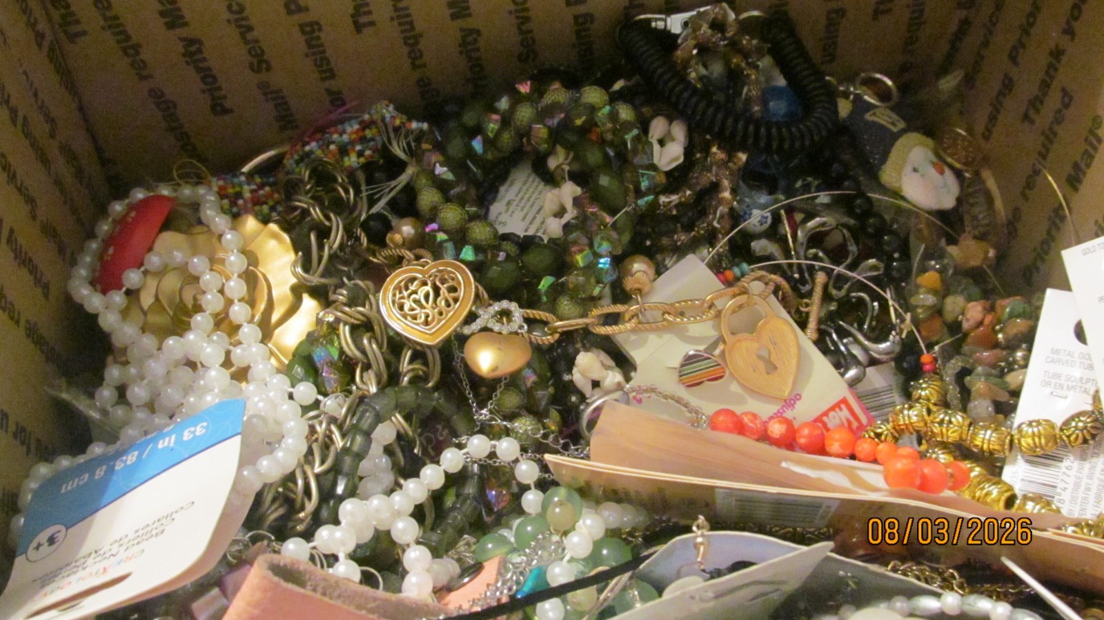 New/Vintage 10 lb junk drawer- jewelry supplies- good wearable jewelry
