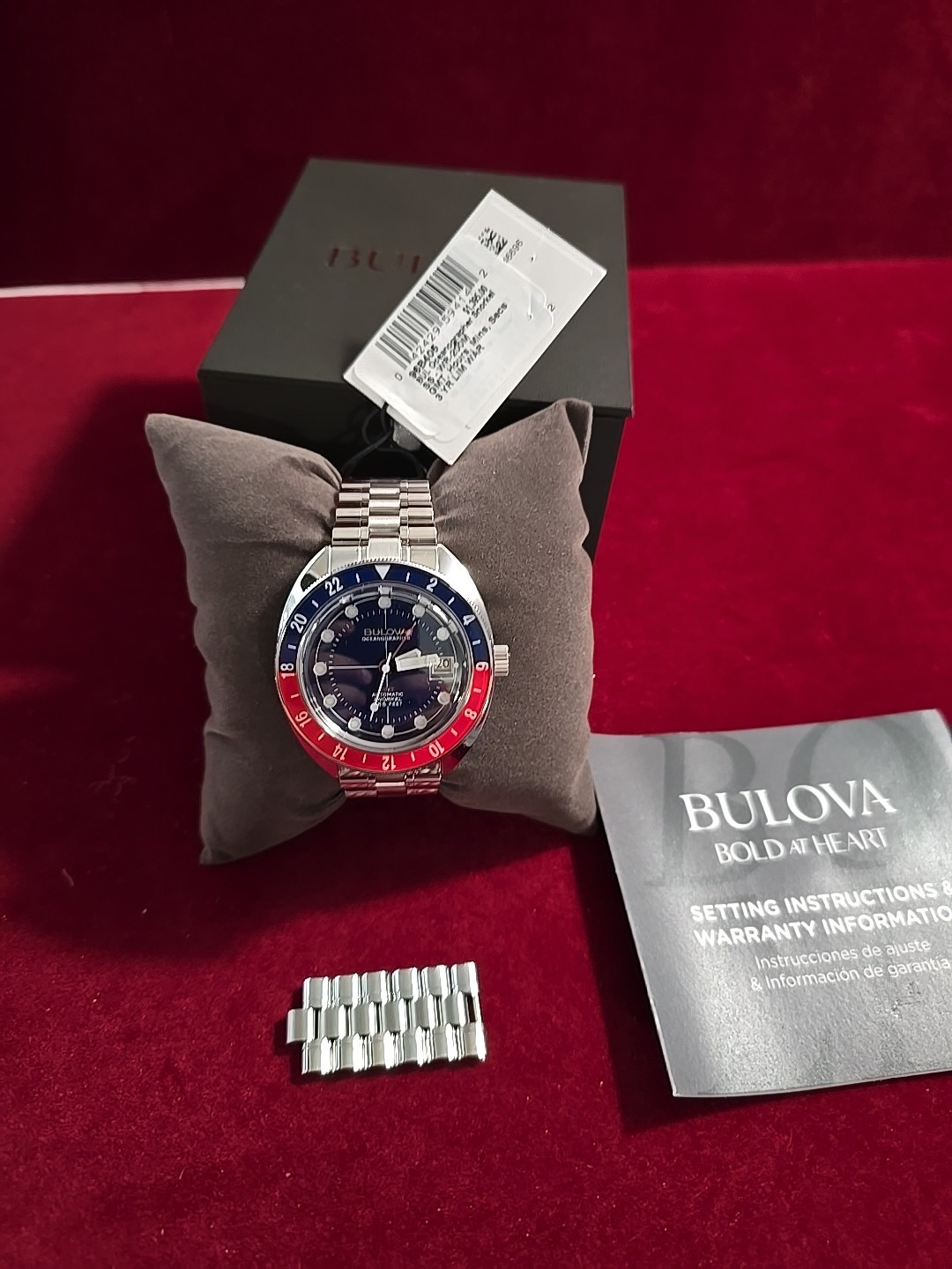 Men Watch Bulova Automatic 96B405 Herren Automatic 41mm
