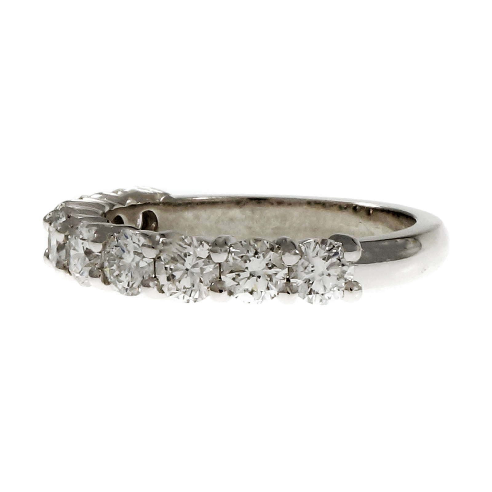 Peter Suchy Common Prong Diamond Wedding Band Ring Platinum