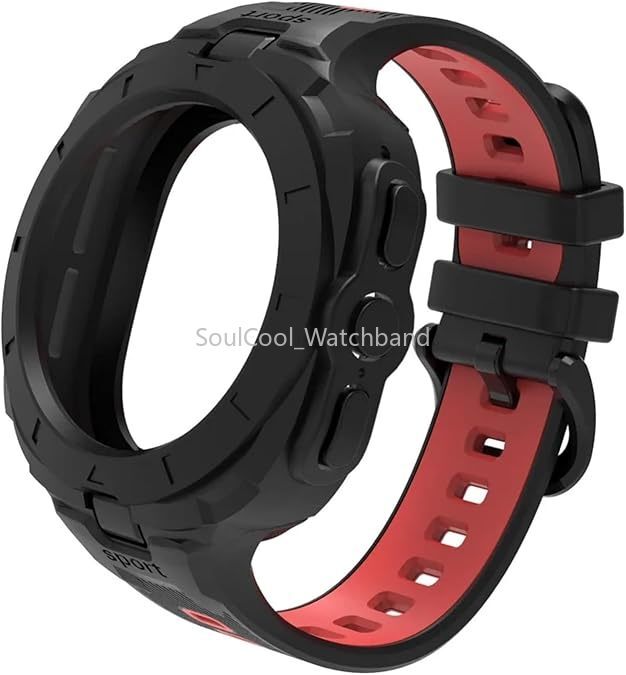 TPU Rugged Silicone Strap Sport Case Band For Samsung Galaxy Watch Ultra 47MM