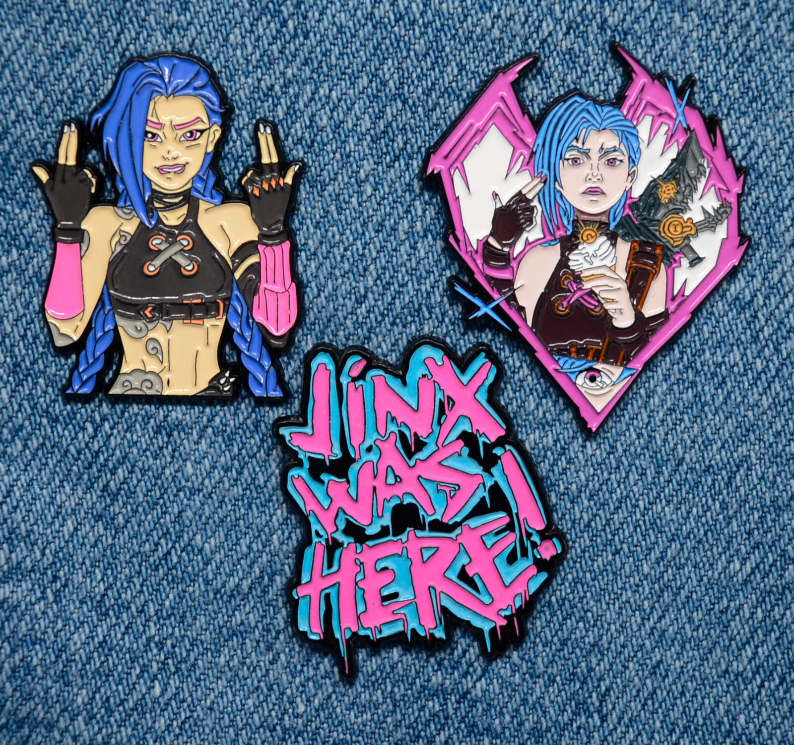 Jinx League of Legends LoL Arcane Soft Enamel Pins Gaming Anime Collectibles