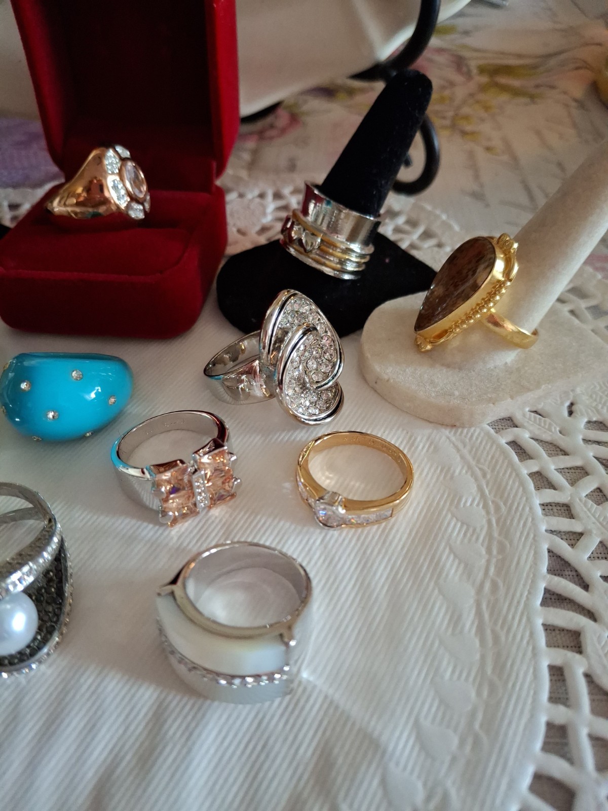 Vintage To Modern Lot Of Rings 15, Sizes Vary 7-9 Designer Camille Lucie (7)