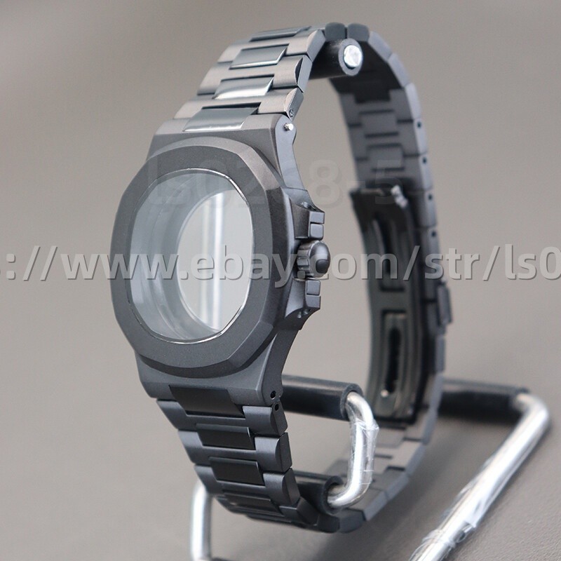 39.5mm Mechanical Watch Case And Strap Frosting Sapphire For Nh35 Movement