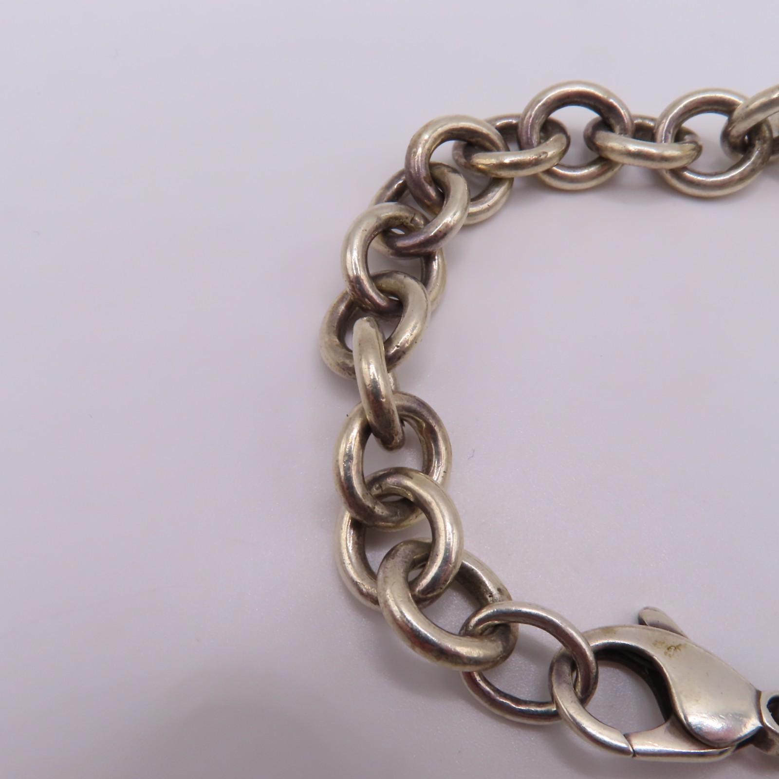 Tiffany & Co. Sterling Silver 925 Return to Tiffany Heart Tag Bracelet 7″ 35.4g