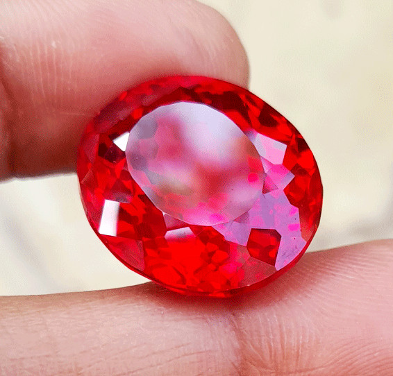 103.60 Ct GIE Certified Unheated Myanmar Burma Red Ruby Oval Cut Loose Gemstone