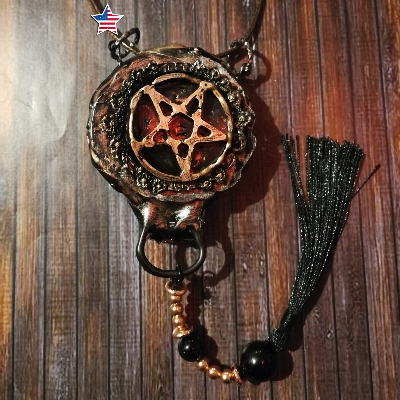 Inverted Pentagram Gothic Talisman Satanist Pendant Satan Amulet Satanic Symbol
