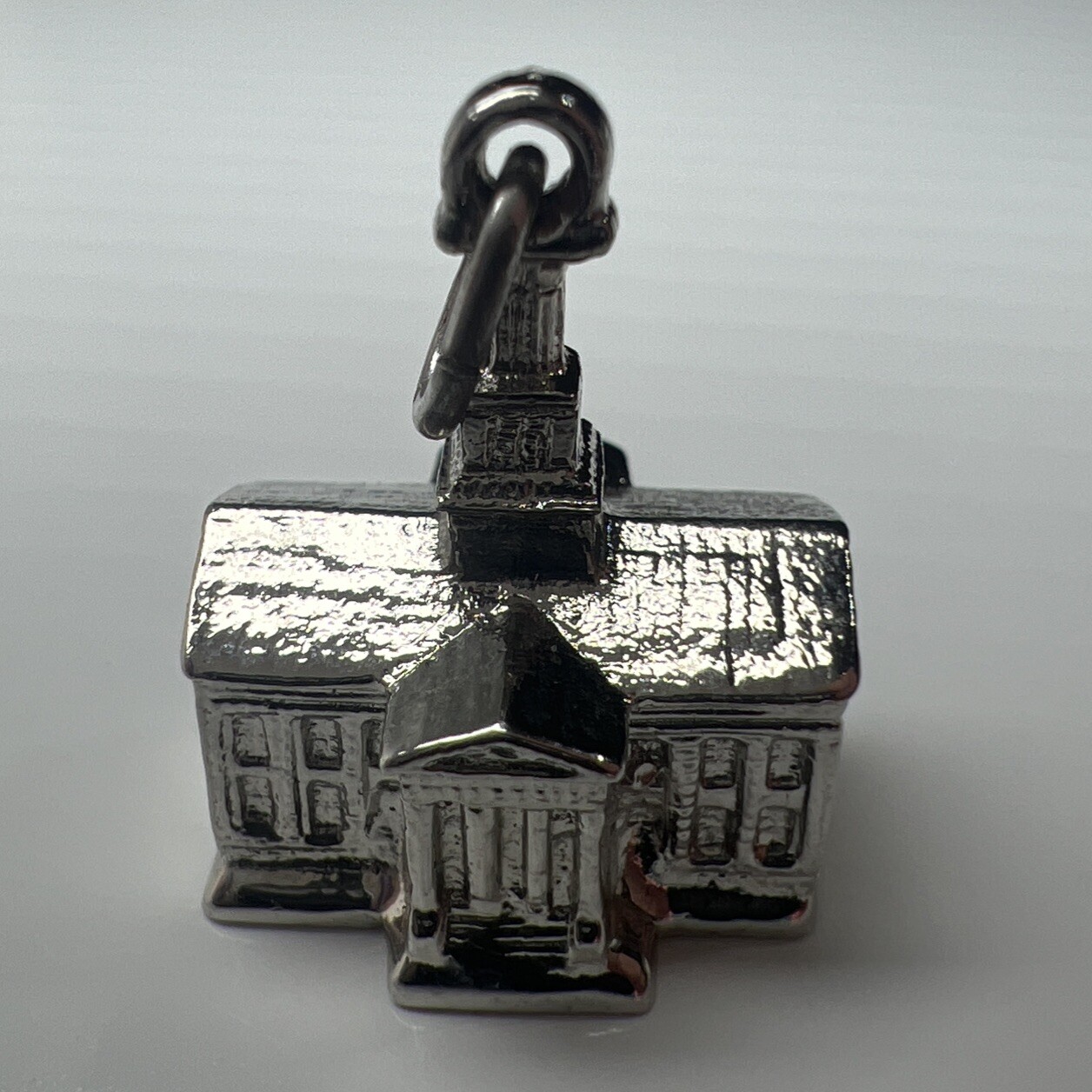 Kinney 925 Sterling Silver Retro Pendant Charm Old Capitol Iowa City Building