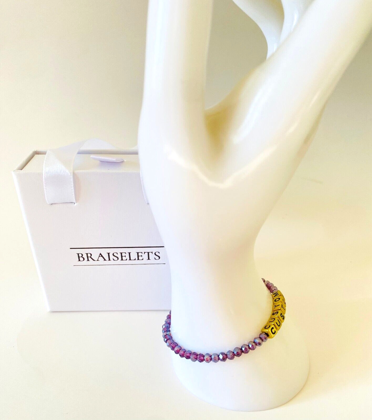 Two-Tone Custom Name Team Bracelet Personalized Party Favor Gift For Women & Kid