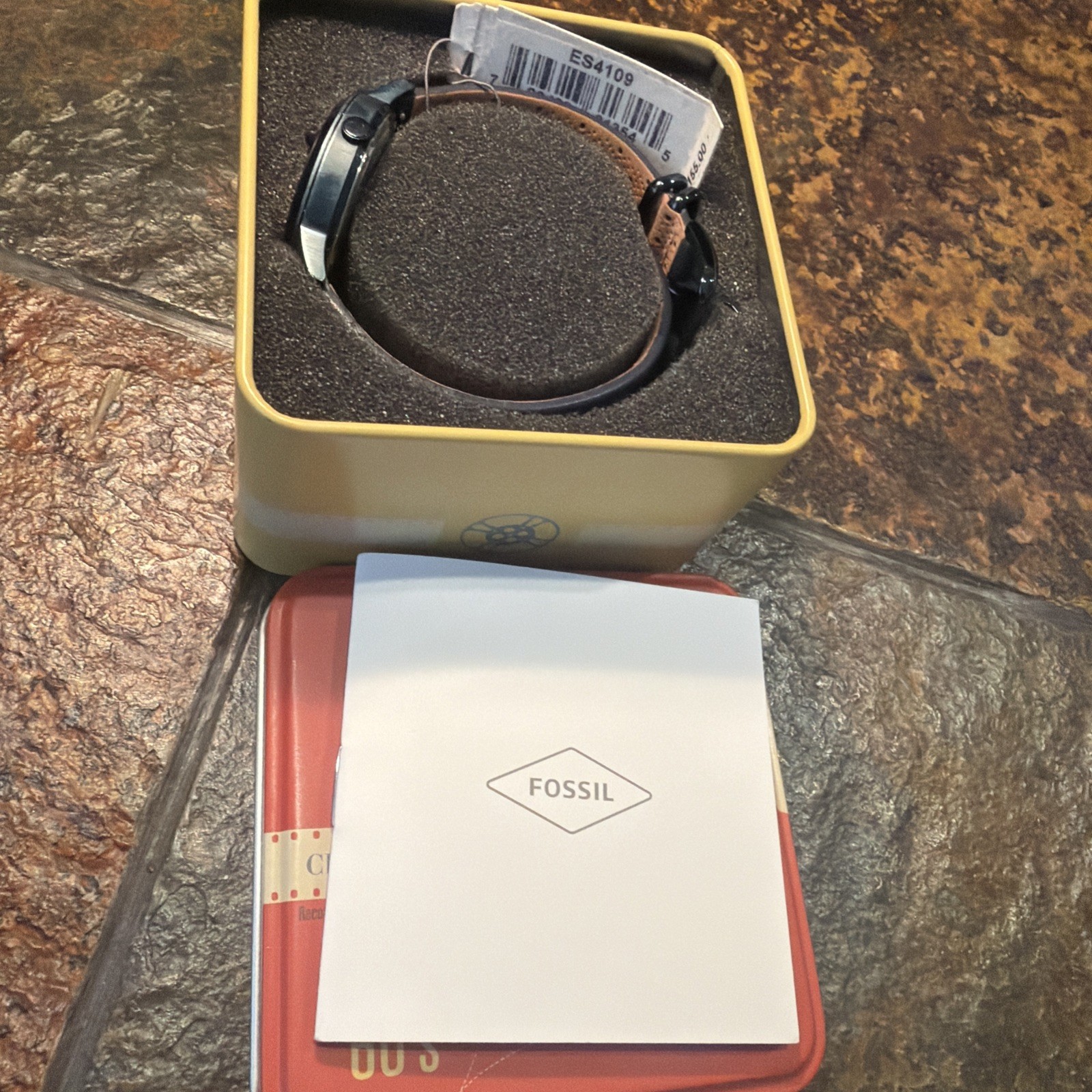 Fossil Blue Leather Watch unisex Male Female