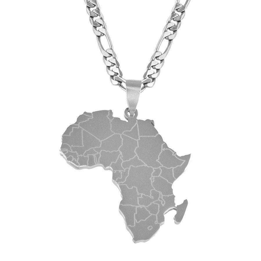 Africa Map Necklace