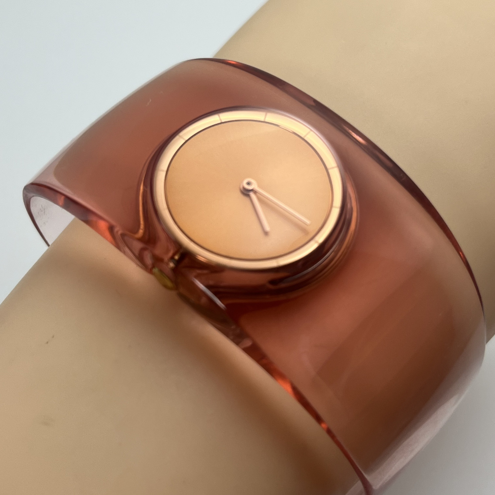 Seiko Issey Miyake Tokujin Yoshioka O Sakura/Peach Qz Japan Watch w/Box #735B